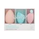 Real Techniques Poreless Perfection Kit Подаръчен комплект  почистваща гъба Miracle Cleanse Sponge 1 бр + гъба за грим Miracle Airblend Sponge 1 бр + гъба за пудра Miracle Powder Sponge 1 бр