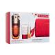 Clarins Double Serum Collection Подаръчен комплект  серум за лице Double Serum 50 ml + балсам за лице Beauty Flash Balm 15 ml + масло за устни Lip Comfort Oil 1,4 ml 01 Honey + козметична чантичка