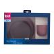 LOVI Set Of Tableware Tamarillo Съдове за деца купа 420 ml + чиния 400 ml + чаша 180 ml