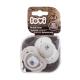 LOVI Buddy Bear Dynamic Soother 0-3m Силиконов динамичен биберон за деца 2 бр