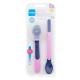 MAM Heat Sensitive Spoons & Cover 6m+ Pink Лъжица с индикатор за гореща храна за деца дълга лъжица 1 брой + къса лъжица 1 брой + калъф за лъжица