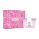 Versace Bright Crystal Подаръчен комплект  EDT 50 ml + лосион за тяло 50 ml + душ гел 50 ml увредена кутия