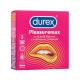 Durex Pleasuremax Оребрени презервативи със стимулиращи релефни точки и силиконов лубрикантен гел за мъже презервативи 3 бр