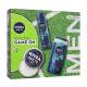 Nivea Men Feeling Game On Подаръчен комплект  крем за лице, тяло и ръце Men Creme 150 ml + антиперспирант Men Ultra Charge 150 ml + душ гел Men Ultra Charge 250 ml