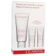 Clarins Moisture Rich Подаръчен комплект  лосион за тяло Moisture-Rich Body Lotion 200ml + крем за ръце Hand And Nail Treatment Cream 30 ml + крем за ходила Foot Beauty Treatment Cream 30 ml увредена кутия