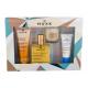 NUXE Huile Prodigieuse Multi-Purpose Dry Oil Подаръчен комплект  сухо олио 100 ml + душ олио Prodigieux 100 ml + дневна грижа за лице Creme Fraiche de Beauté 30 ml + ароматна свещ 70 g