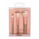 Makeup Revolution London Brushes Mini Brush Set Комплект мини козметични четки козметична четка за сенки за очи 1 бр + козметична четка за пудра 1 бр + козметична четка за фон дьо тен 1 бр