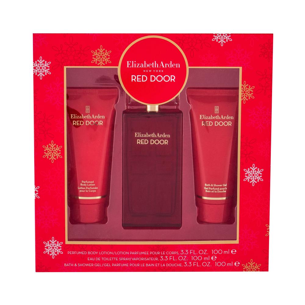 Elizabeth Arden Red Door Подаръчен комплект EDT 100ml + лосион за тяло 100 ml + душ гел 100 ml увредена кутия
