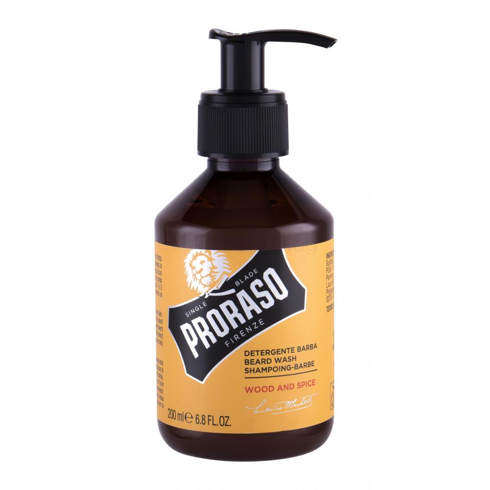 PRORASO Wood & Spice Beard Wash Шампоан за брада за мъже 200 ml