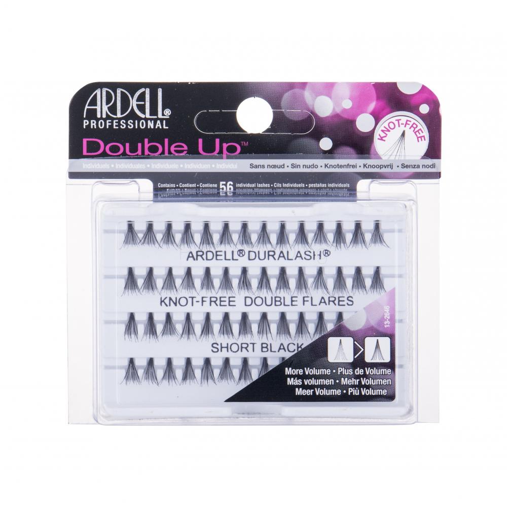 Ardell Double Up Duralash Knot-Free Double Flares Изкуствени мигли за жени 56 бр Нюанс Short Black