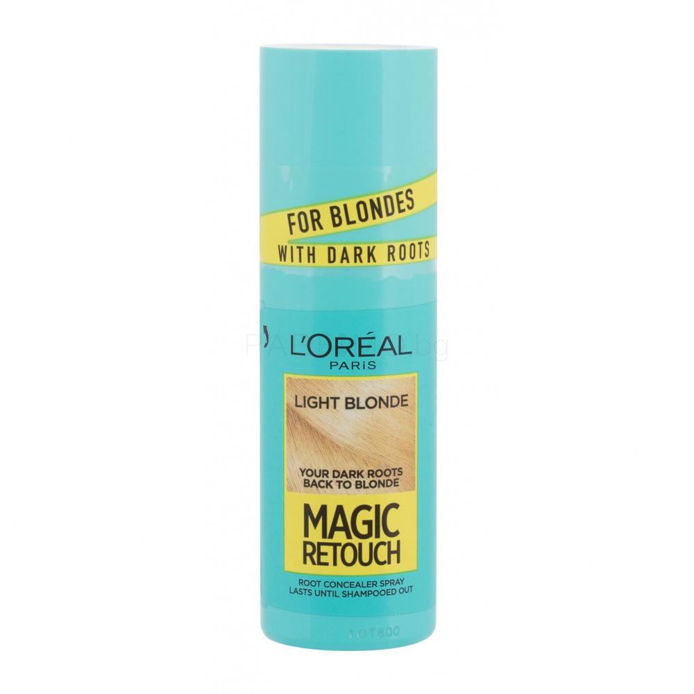 L'Oréal Paris Magic Retouch Instant Root Concealer Spray Боя за коса за жени 75 ml Нюанс Light Blonde