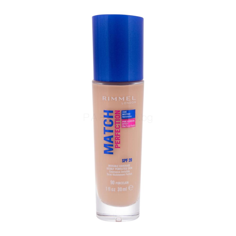 Rimmel London Match Perfection SPF20 Фон дьо тен за жени 30 ml Нюанс 90 Porcelain