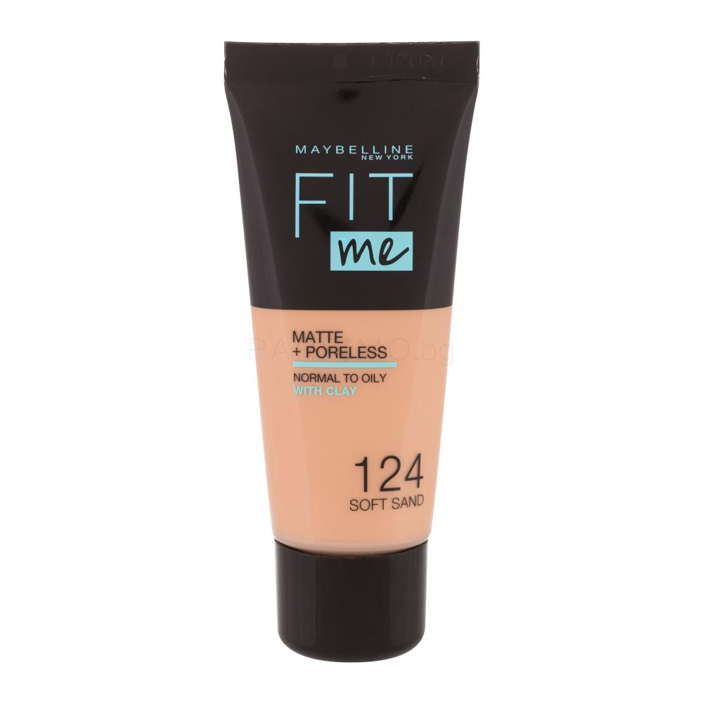 Maybelline Fit Me! Matte + Poreless Фон дьо тен за жени 30 ml Нюанс 124 Soft Sand