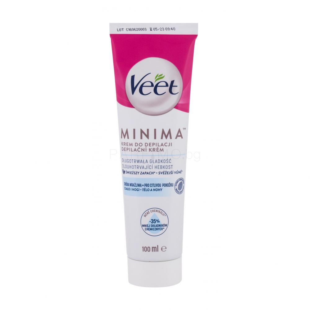 Veet Minima Hair Removal Cream Sensitive Skin Продукти за депилация за жени 100 ml