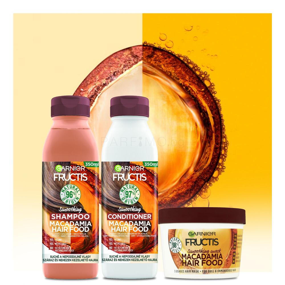 Garnier Fructis Hair Food Macadamia Smoothing Shampoo Шампоан за жени 350 ml Parfimo.bg