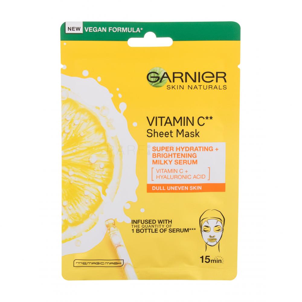Garnier Skin Naturals Vitamin C Sheet Mask Маски за лице за жени Parfimo.bg