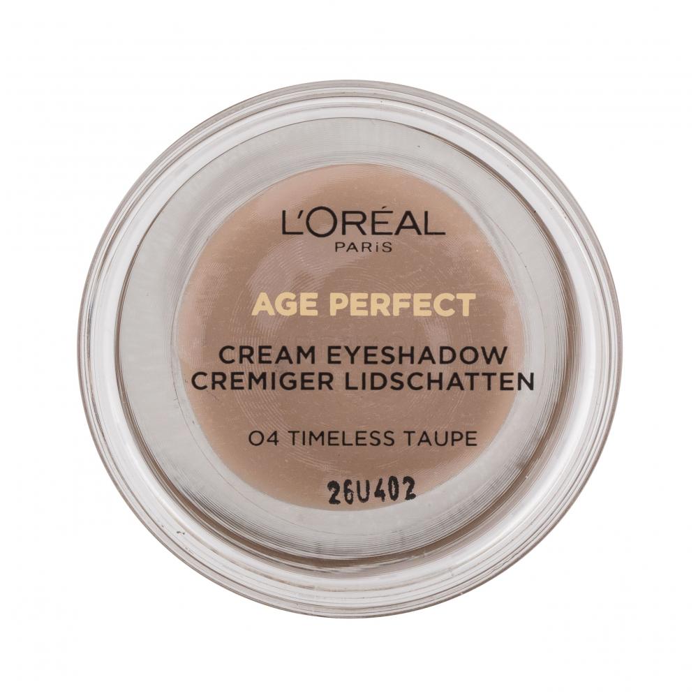 L'Oréal Paris Age Perfect Cream Eyeshadow Сенки за очи за жени 4 ml Нюанс 04 Timeless Taupe