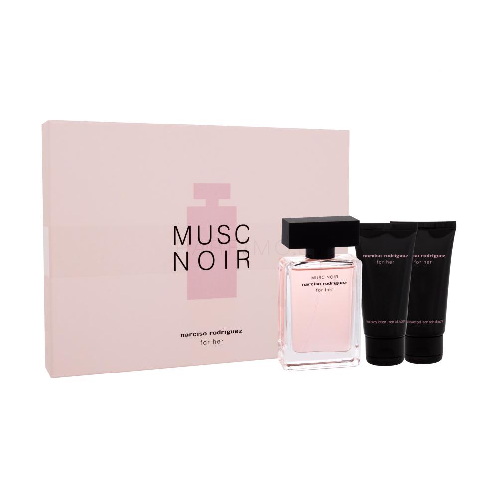 Narciso Rodriguez For Her Musc Noir Подаръчен комплект EDP 50 ml + лосион за тяло 50 ml + душ гел 50 ml