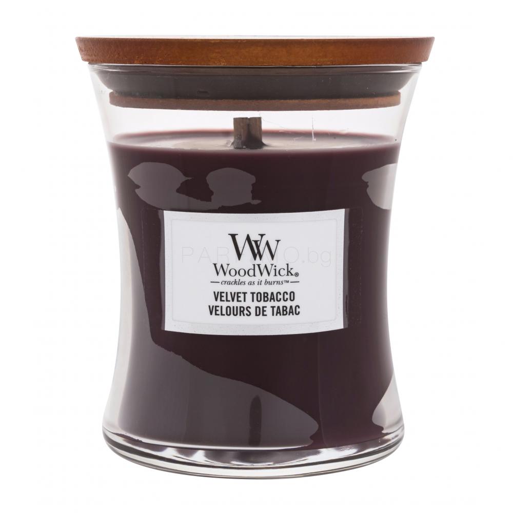 WoodWick Velvet Tobacco Ароматна свещ 275 гр Parfimo.bg