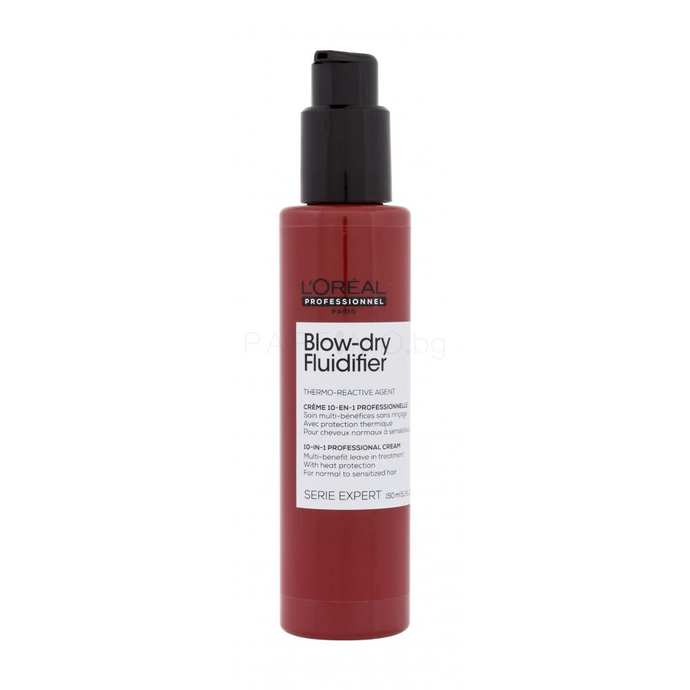 L'Oréal Professionnel Blow-Dry Fluidifier 10-In-1 Professional Cream За термична обработка на косата за жени 150 ml