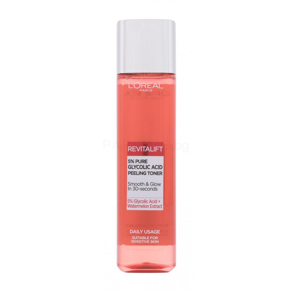 L'Oréal Paris Revitalift 5% Pure Glycolic Acid Peeling Toner Лосион за лице за жени 180 ml