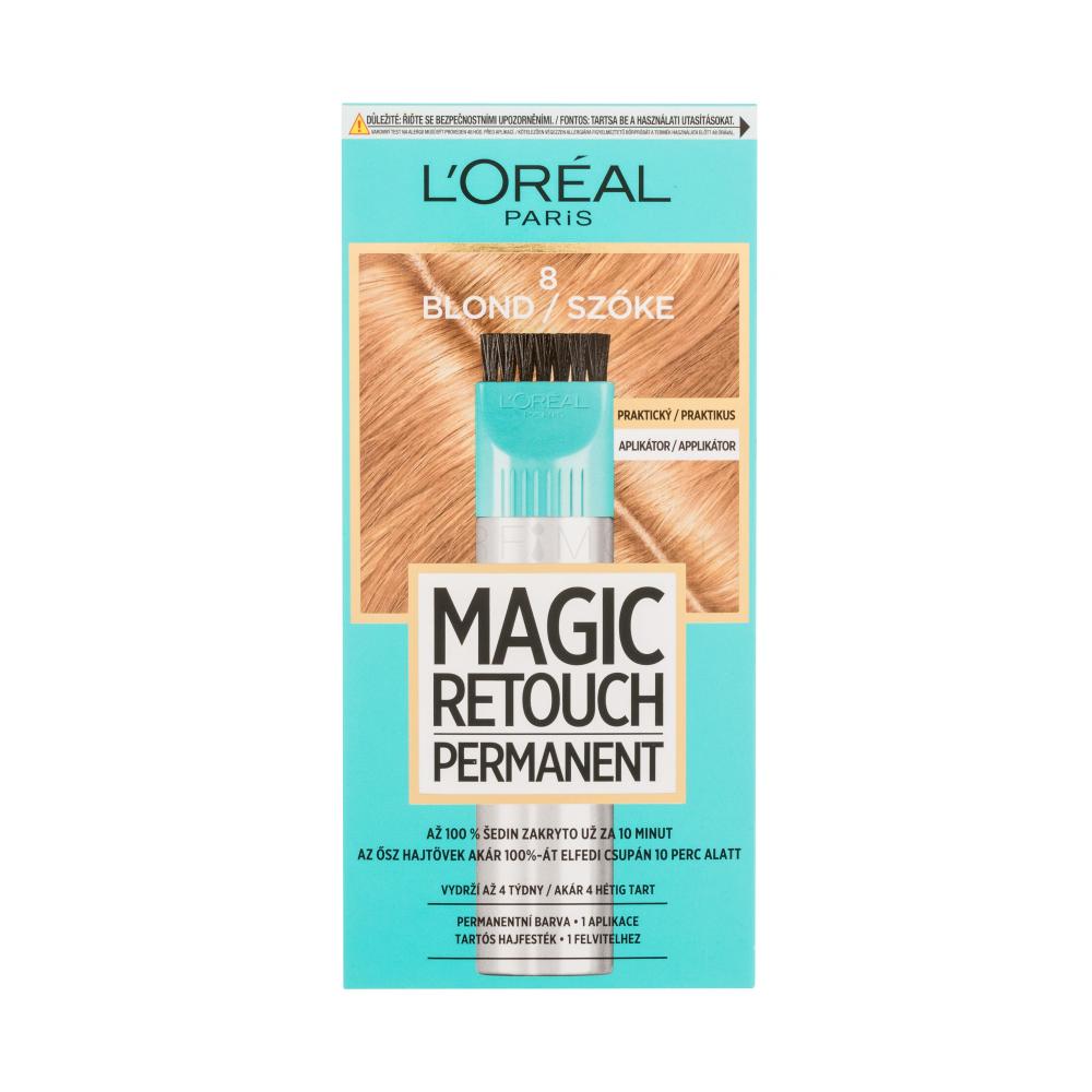 L'Oréal Paris Magic Retouch Permanent Боя за коса за жени 18 ml Нюанс 8 ...
