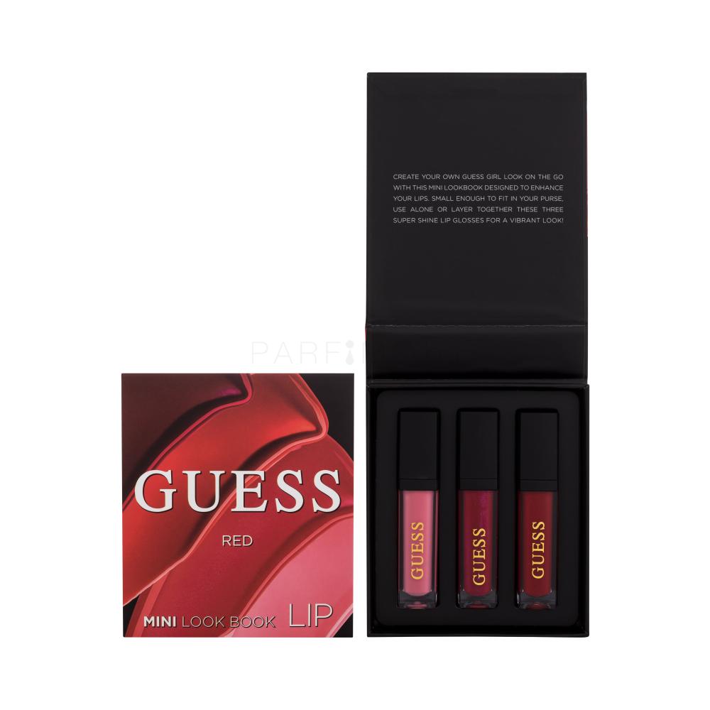 GUESS Look Book Mini Lip Подаръчен комплект блясък за устни 3 x 4 ml