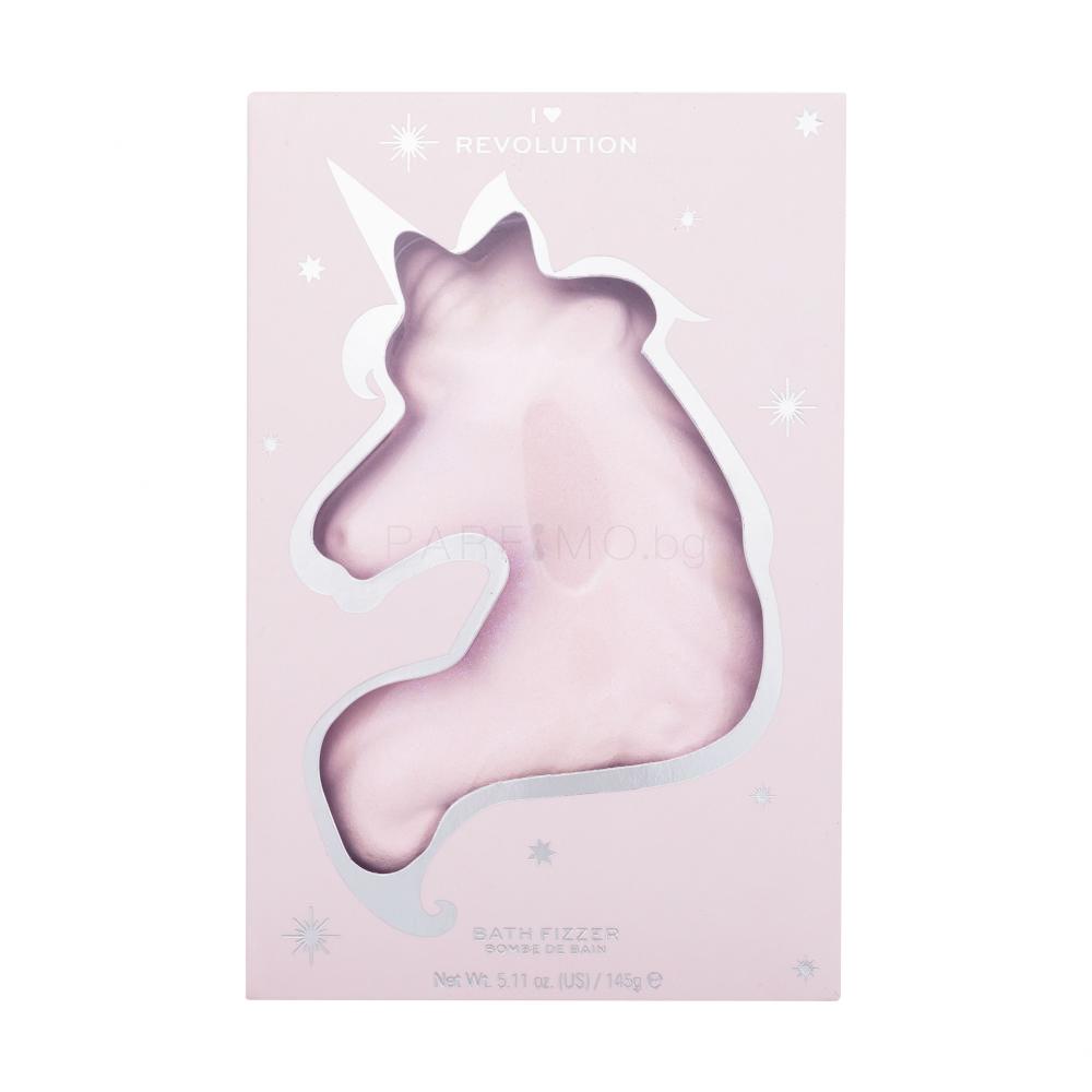 I Heart Revolution Unicorn Bath Fizzer Unicorn Heart Бомбичка за вана за жени 145 g