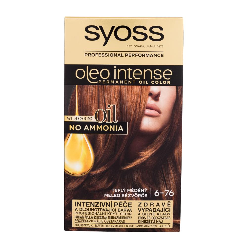 Syoss Oleo Intense Permanent Oil Color Боя за коса за жени 50 ml Нюанс 6-76 Warm Copper