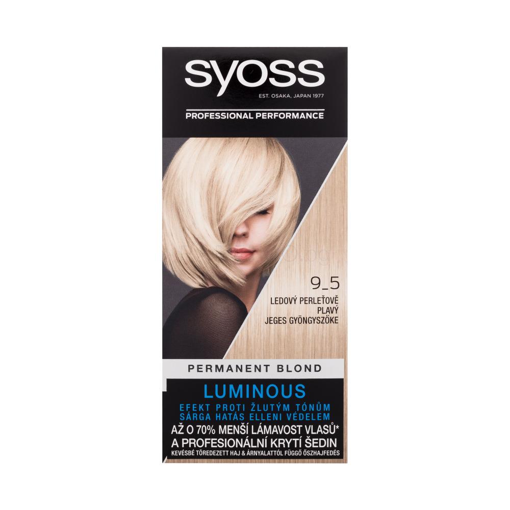 Syoss Permanent Coloration Permanent Blond Боя за коса за жени 50 ml Нюанс 9-5 Frozen Pearl Blond