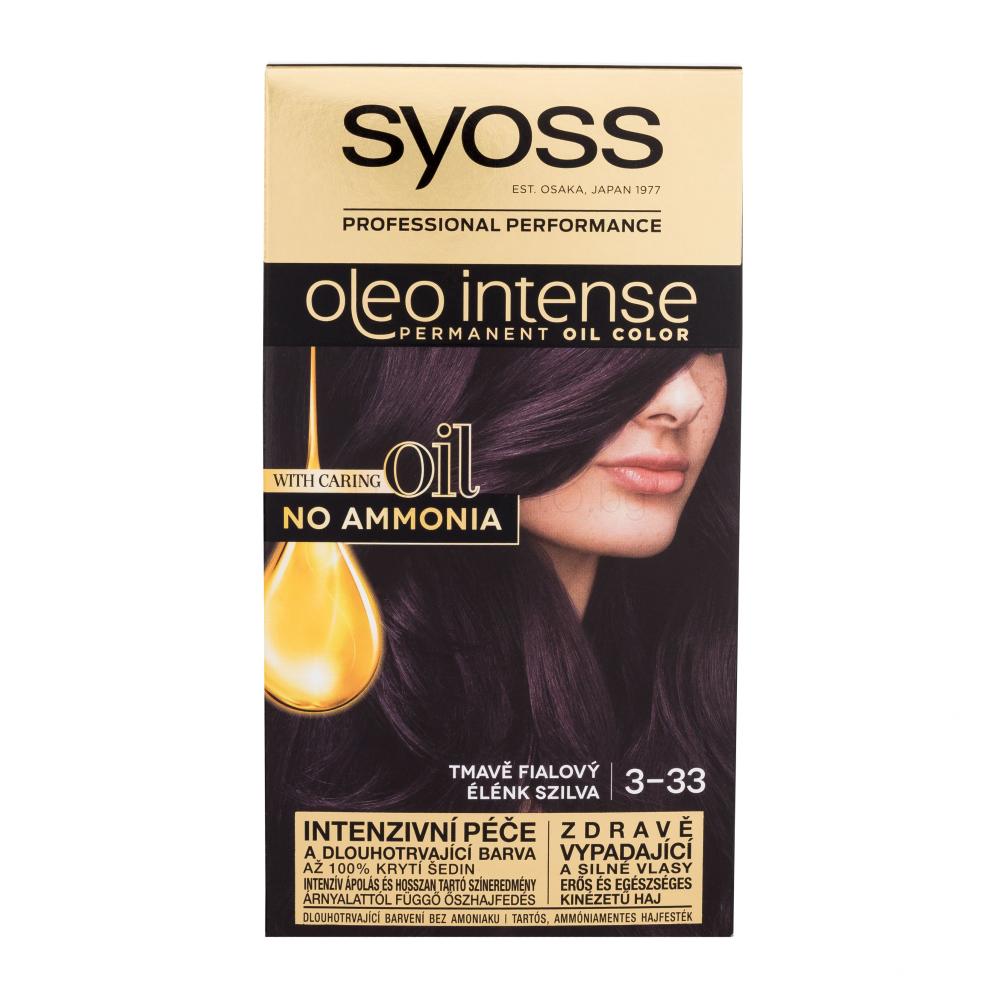 Syoss Oleo Intense Permanent Oil Color Боя за коса за жени 50 ml Нюанс 3-33 Rich Plum