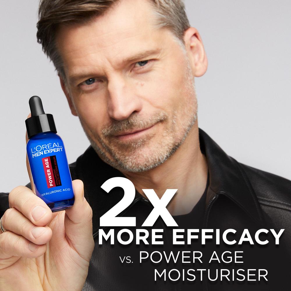 L'Oréal Paris Men Expert Power Age Hyaluronic Multi-Action Serum Серум за  лице за мъже 30 ml