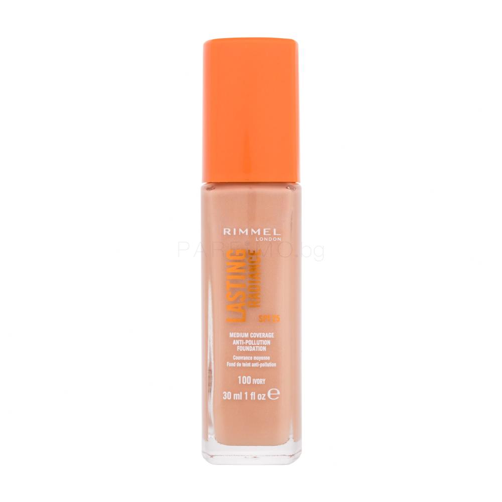 Rimmel London Lasting Radiance SPF25 Фон дьо тен за жени 30 ml Нюанс 100 Ivory