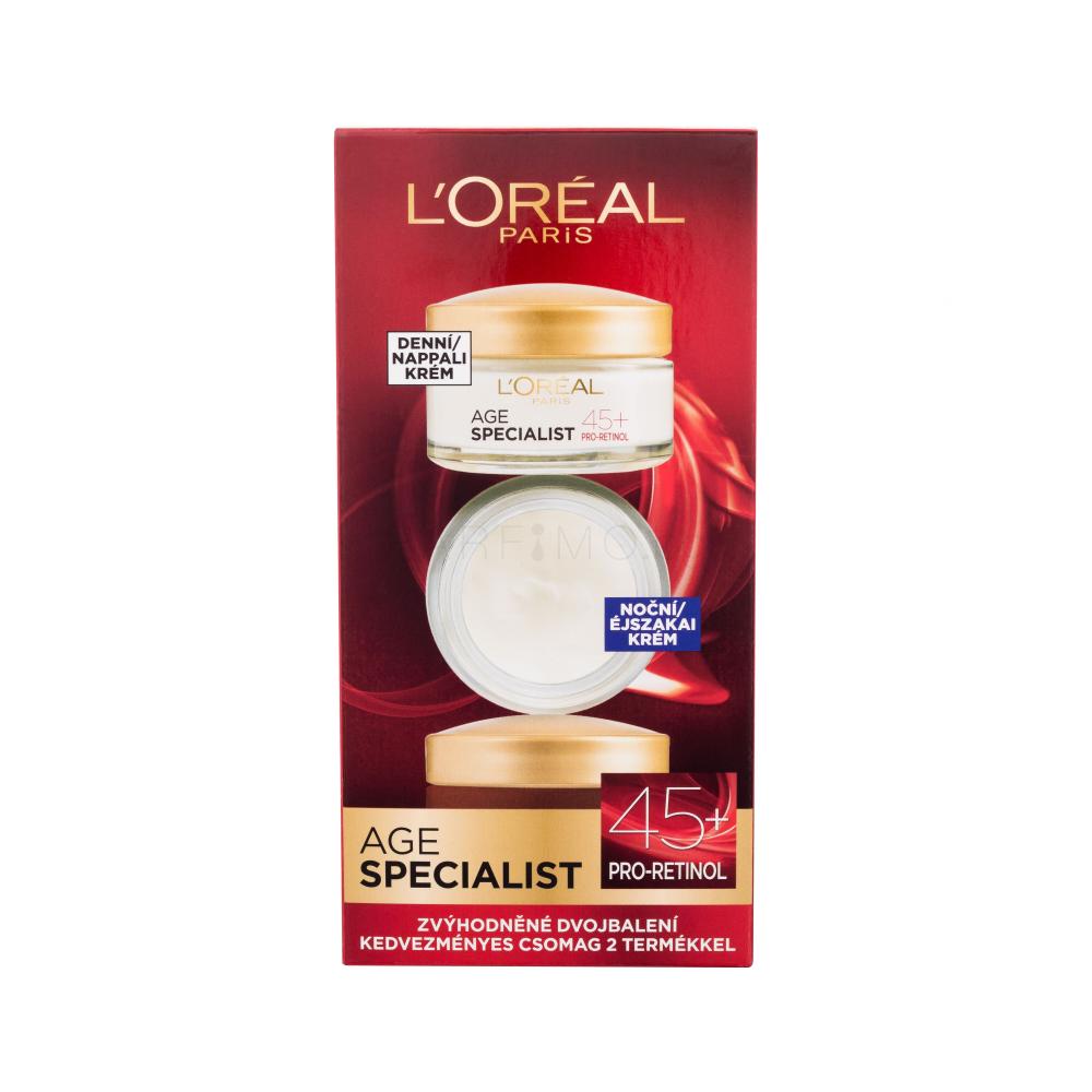 L'Oréal Paris Age Specialist 45+ Подаръчен комплект дневен крем за лице Age Specialist 45 50 ml + нощен крем за лице Age Specialist 45 50 ml
