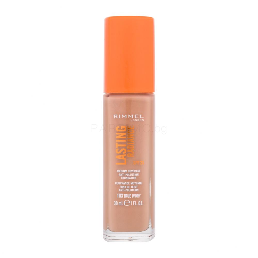 Rimmel London Lasting Radiance SPF25 Фон дьо тен за жени 30 ml Нюанс 103 True Ivory