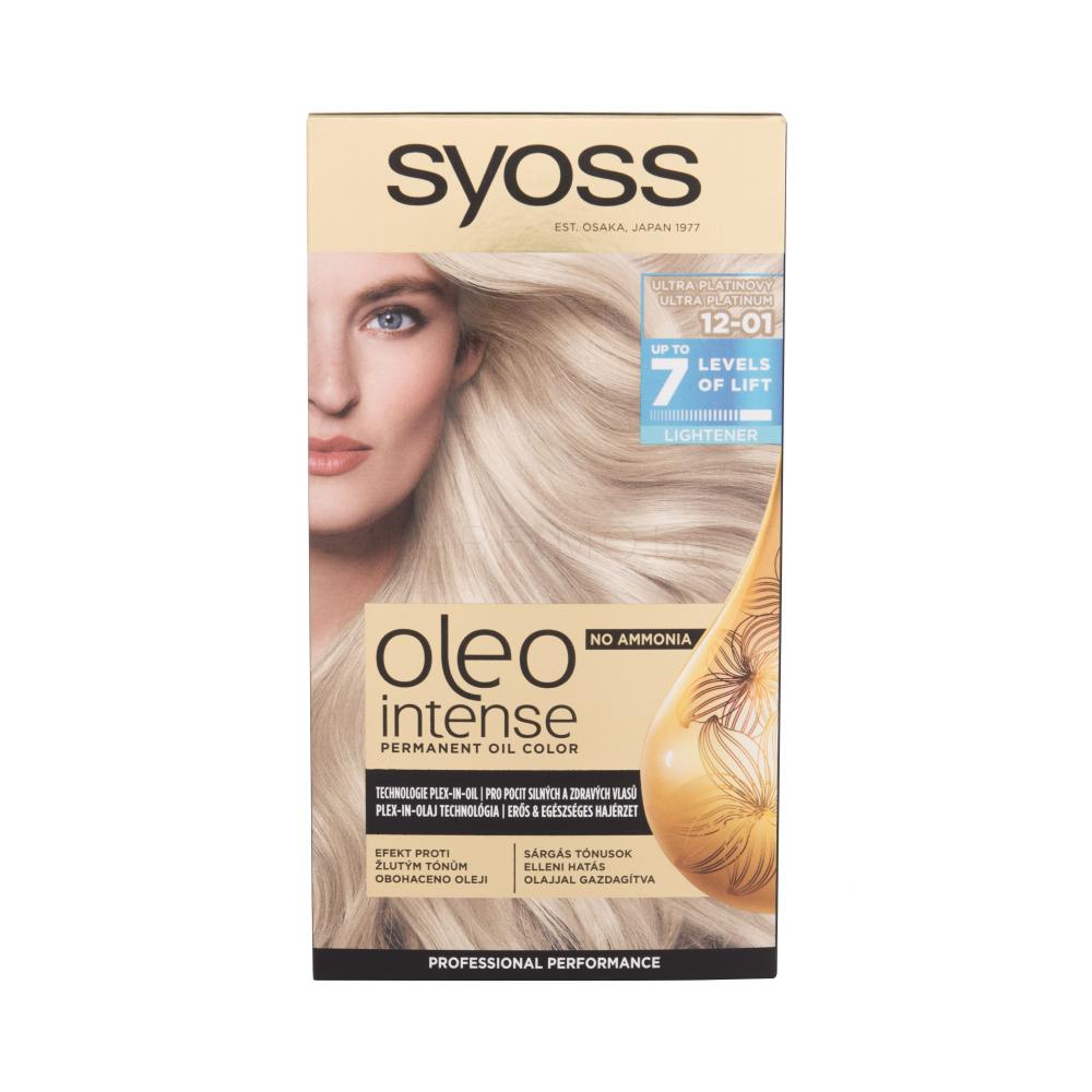 Syoss Oleo Intense Permanent Oil Color Боя за коса за жени 50 ml Нюанс 12-01 Ultra Platinum