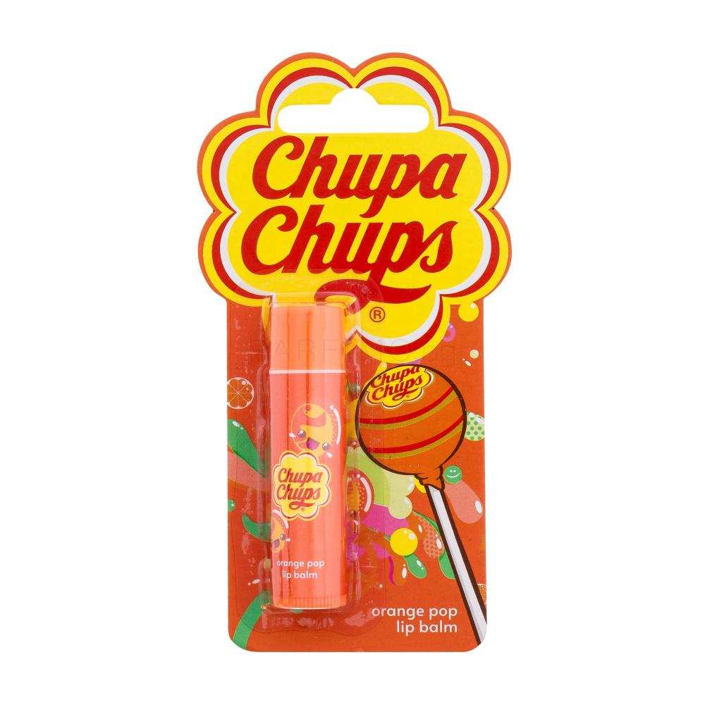 Chupa Chups Lip Balm Orange Pop Балсам за устни за деца 4 g