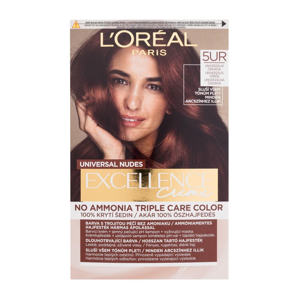 L'Oréal Paris Excellence Creme Triple Protection Боя за коса за жени 48 ml Нюанс 5UR Universal Red