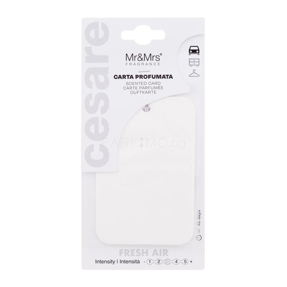 Mr&Mrs Fragrance Cesare Scented Card Fresh Air Ароматизатор за автомобил 1 бр