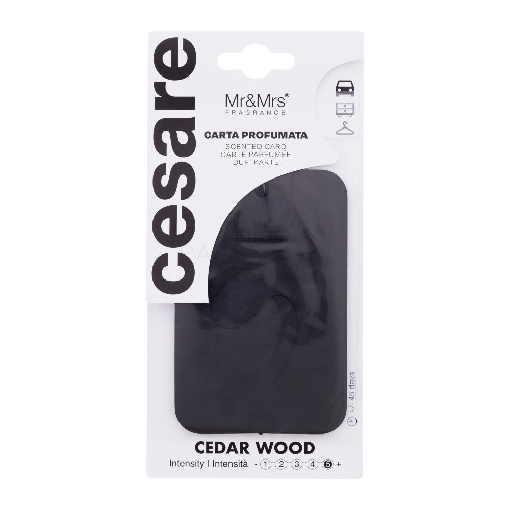 Mr&Mrs Fragrance Cesare Scented Card Cedar Wood Ароматизатор за автомобил 1 бр
