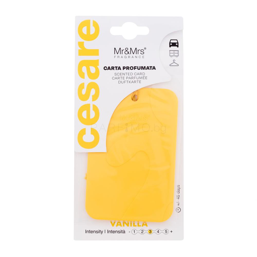 Mr&Mrs Fragrance Cesare Scented Card Vanilla Ароматизатор за автомобил 1 бр