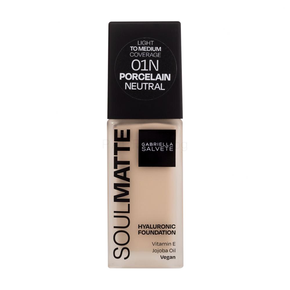Gabriella Salvete Soulmatte Hyaluronic Foundation Фон дьо тен за жени 30 ml Нюанс 01N Porcelain Neutral