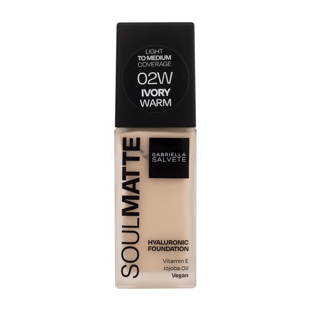 Gabriella Salvete Soulmatte Hyaluronic Foundation Фон дьо тен за жени 30 ml Нюанс 02W Ivory Warm