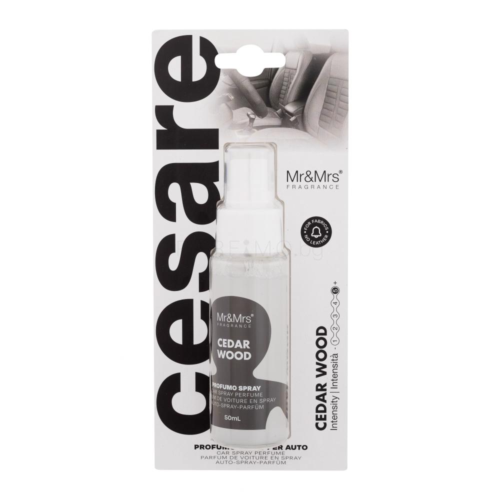 Mr&Mrs Fragrance Cesare Car Spray Perfume Cedar Wood Ароматизатор за автомобил 50 ml