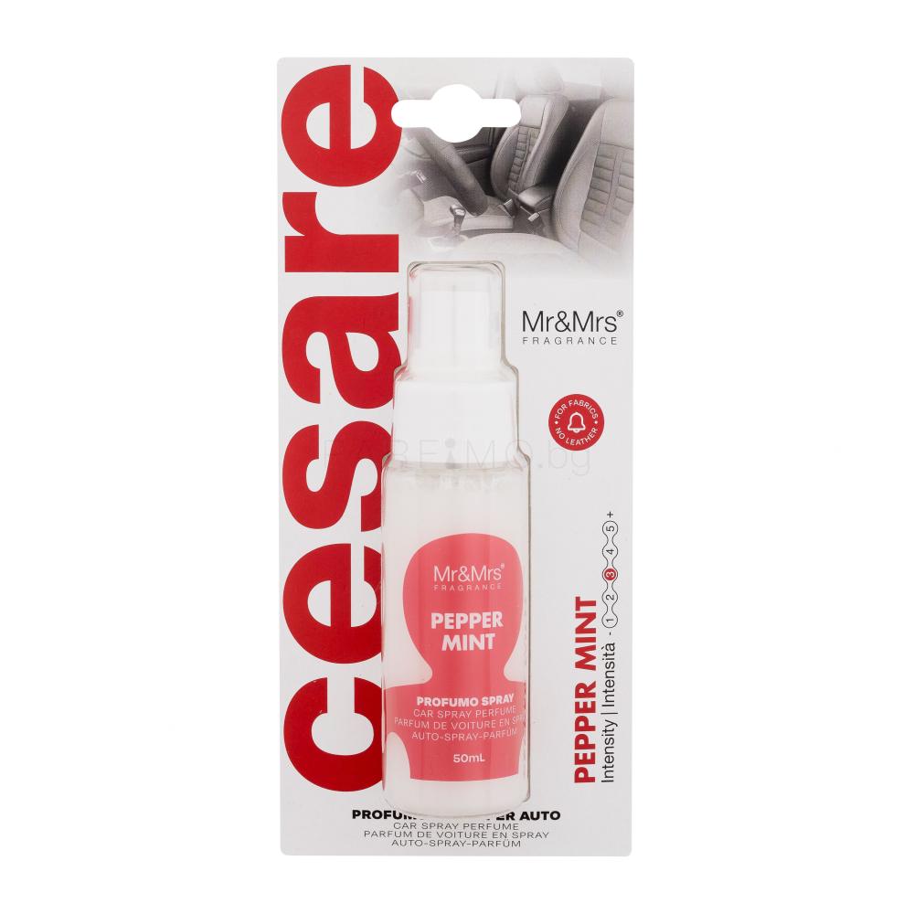 Mr&Mrs Fragrance Cesare Car Spray Perfume Pepper Mint Ароматизатор за автомобил 50 ml