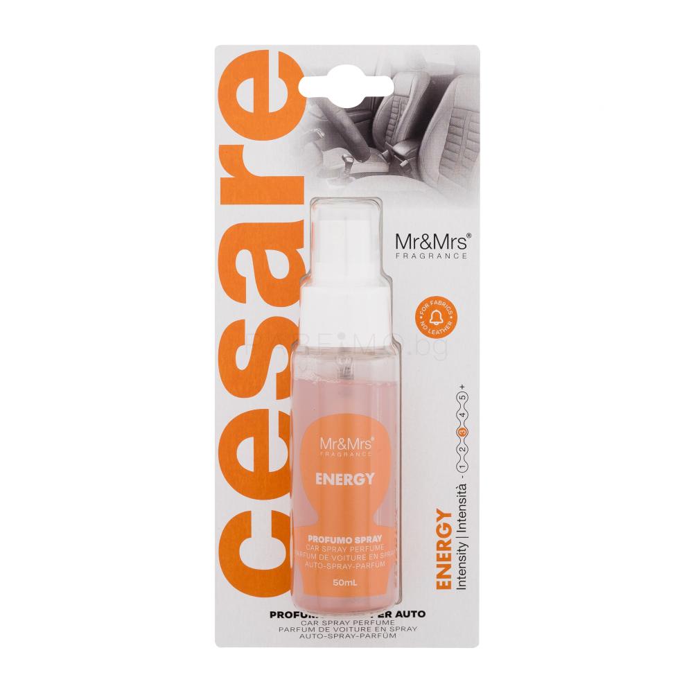 Mr&Mrs Fragrance Cesare Car Spray Perfume Energy Ароматизатор за автомобил 50 ml