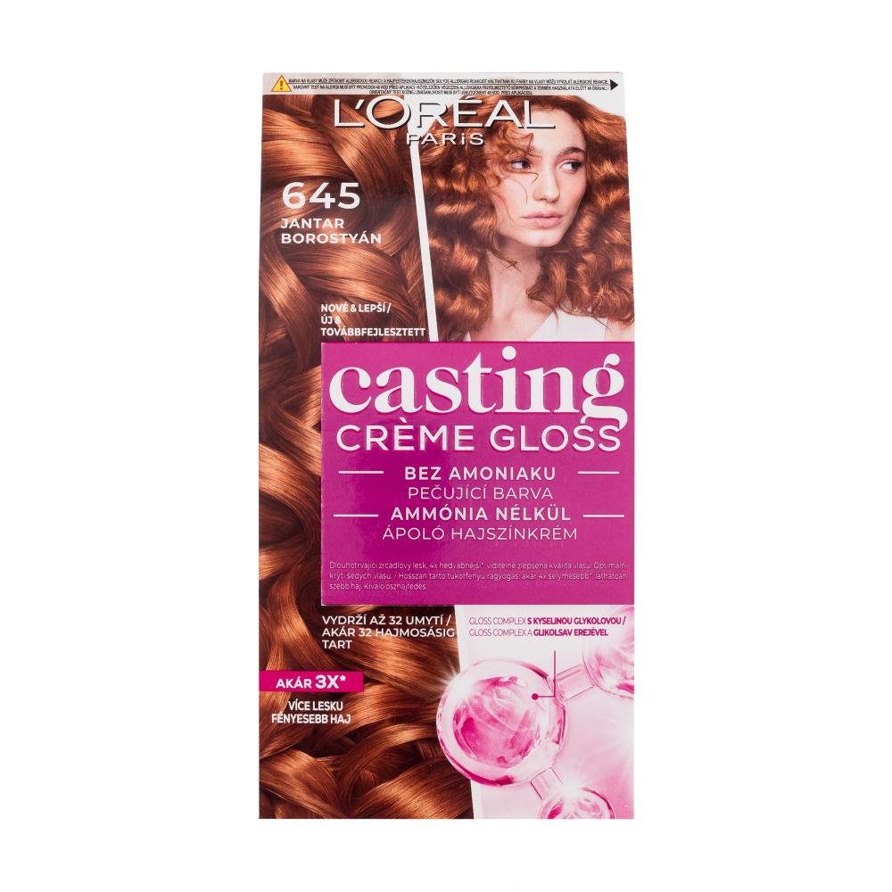 L'Oréal Paris Casting Creme Gloss Боя за коса за жени 48 ml Нюанс 645 Amber