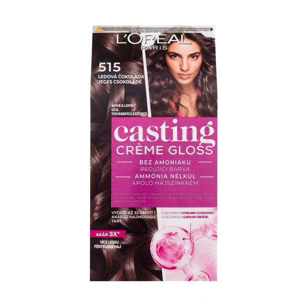 L'Oréal Paris Casting Creme Gloss Боя за коса за жени 48 ml Нюанс 515 Iced Chocolate