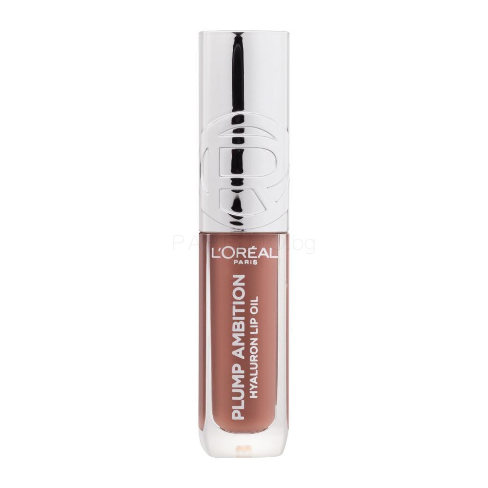 L'Oréal Paris Plump Ambition Hyaluron Lip Oil Масло за устни за жени 5 ml Нюанс 641 Latte Glace