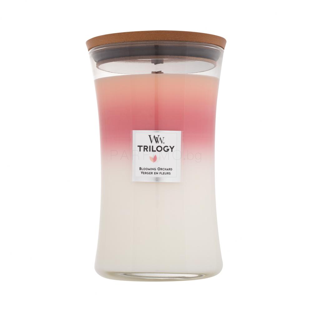 WoodWick Trilogy Blooming Orchard Ароматна свещ 610 g